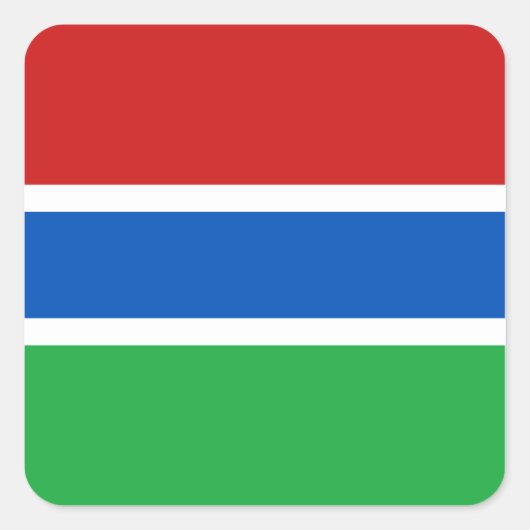 Gambia Vlag Sticker (Voorkant)