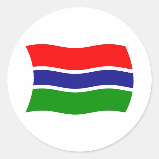 Gambia Vlag Sticker (Voorkant)