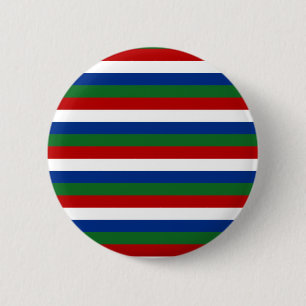 Gambia Vlag Strepen Land Patroon Symbool Rood Grij Ronde Button 5,7 Cm