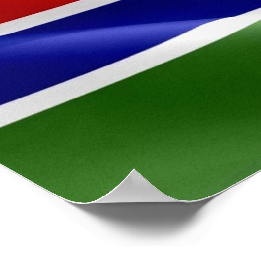 Gambia - Vlaggolving - Poster (Hoek)