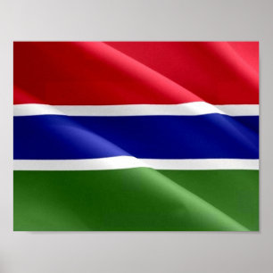 Gambia - Vlaggolving - Poster