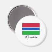 Gambia vlagontwerp magneet (Voorkant / Achterkant)