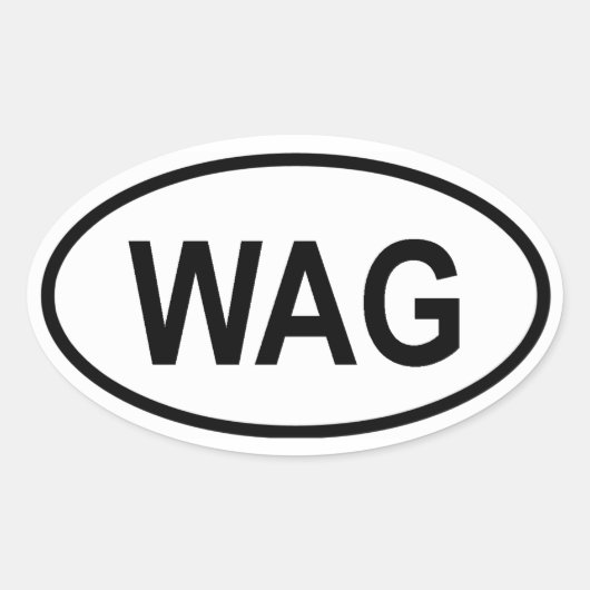Gambia "WAG" Ovale Sticker (Voorkant)