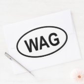 Gambia "WAG" Ovale Sticker (Envelop)