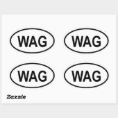Gambia "WAG" Ovale Sticker (Vel)