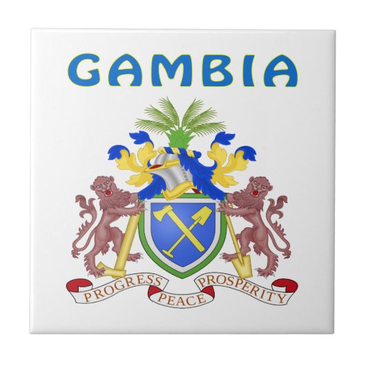 Gambia wapenstilstand tegeltje (Voorkant)