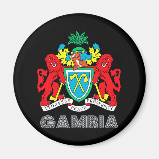 Gambiaans embleem magneet (Voorkant)