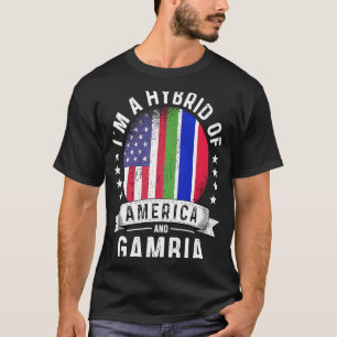 Gambiaanse Amerikaanse Patriot Grown Flag Humor T-shirt