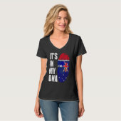 Gambiaanse en Australische mix DNA vlag erfgoed T-shirt (Voorkant volledig)