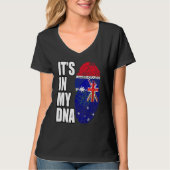 Gambiaanse en Australische mix DNA vlag erfgoed T-shirt (Voorkant)