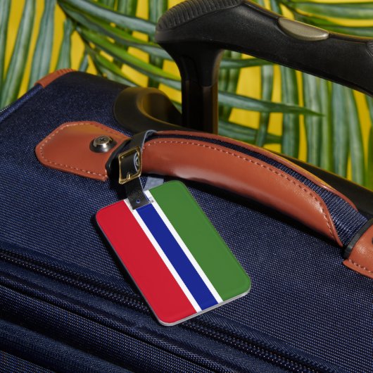 Gambiaanse vlag bagagelabel (Voorkant Insitu 1)