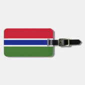 Gambiaanse vlag bagagelabel (Voorkant horizontaal)