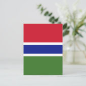 Gambiaanse vlag briefkaart (Staand voorkant)
