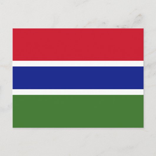 Gambiaanse vlag briefkaart (Voorkant)