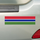 Gambiaanse vlag bumpersticker (Op auto)