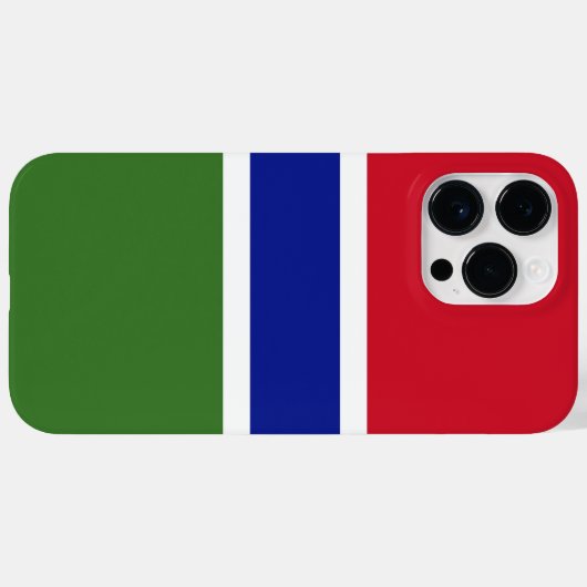 Gambiaanse vlag Case-Mate iPhone case (Achterkant (horizontaal))