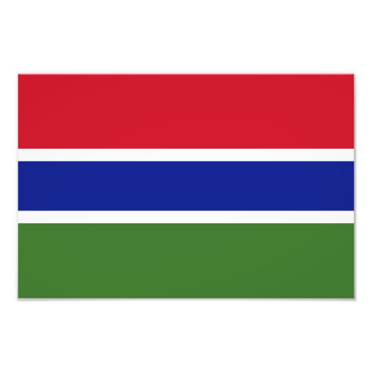 Gambiaanse vlag foto afdruk (Voorkant)
