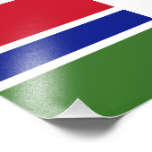Gambiaanse vlag foto afdruk (Hoek)