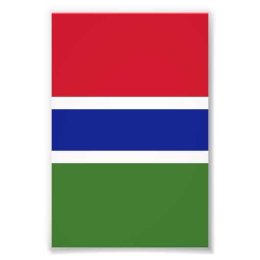 Gambiaanse vlag foto afdruk (Voorkant)