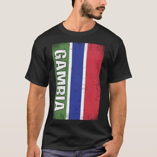 Gambiaanse vlag Gambia T-shirt (Voorkant)