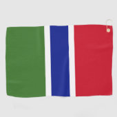 Gambiaanse vlag golfhanddoek (Horizontaal)