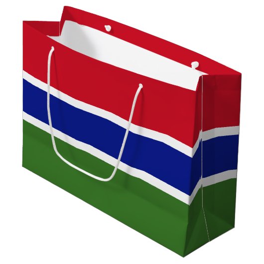 Gambiaanse vlag groot cadeauzakje (Voorkant Gekanteld)