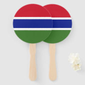 Gambiaanse vlag handwaaier (Voorkant en achterkant)