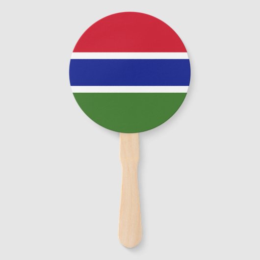 Gambiaanse vlag handwaaier (Voorkant)