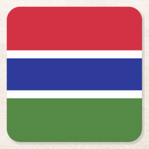 Gambiaanse vlag kartonnen onderzetters
