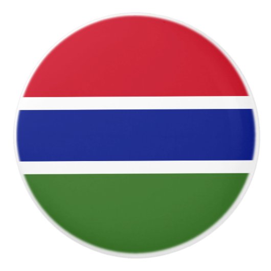 Gambiaanse vlag keramische knop (Voorkant)