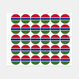 Gambiaanse vlag labels