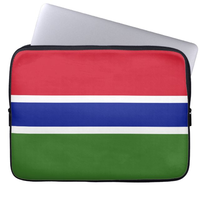 Gambiaanse vlag laptop sleeve (Voorkant)
