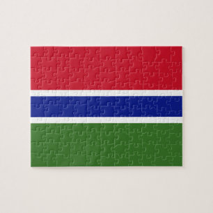Gambiaanse vlag legpuzzel