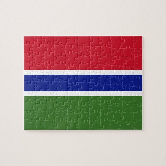 Gambiaanse vlag legpuzzel (Horizontaal)