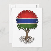 Gambiaanse vlag - Levensboom Briefkaart (Voorkant / Achterkant)