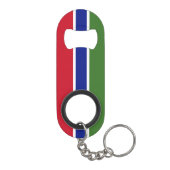 Gambiaanse vlag mini flessenopener (Achterkant)