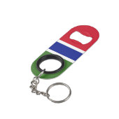 Gambiaanse vlag mini flessenopener (Achterkant Gekanteld)