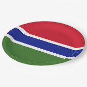Gambiaanse vlag papieren bordje (Gekanteld)