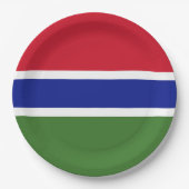 Gambiaanse vlag papieren bordje (Voorkant)