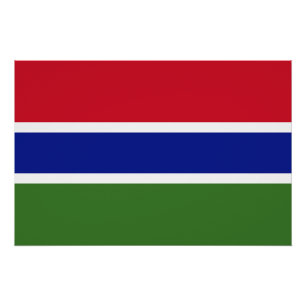 Gambiaanse vlag perfect poster