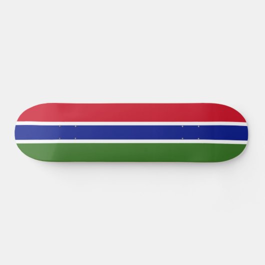 Gambiaanse vlag persoonlijk skateboard (Horizontaal)