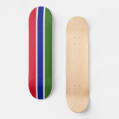Gambiaanse vlag persoonlijk skateboard (Voorkant)
