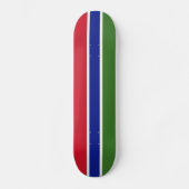 Gambiaanse vlag persoonlijk skateboard (Voorkant)