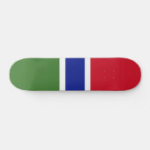 Gambiaanse vlag persoonlijk skateboard (Horizontaal)