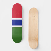 Gambiaanse vlag persoonlijk skateboard (Voorkant)