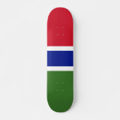 Gambiaanse vlag persoonlijk skateboard (Voorkant)