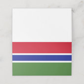 Gambiaanse vlag plaatskaartje (Buitenkant ongevouwen)