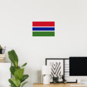 Gambiaanse vlag poster (Thuiskantoor)
