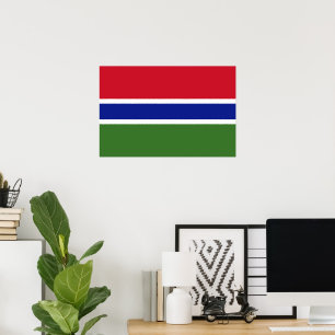 Gambiaanse vlag poster