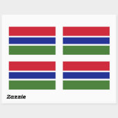 Gambiaanse vlag rechthoekige sticker (Vel)